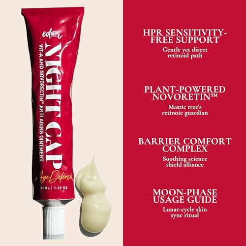 NIGHT CAP Facial Night Cream with Vitamin A, and NovoRetin Anti Aging Ointment to Minimize Appearance of Wrinkles and Fine Lines, 1.69 oz