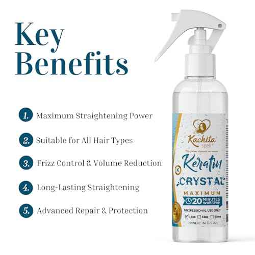 NEW Keratin Crystal Maximum Kachita Spell 20 min Express HairTreatment long Lasting Blowout Professional Results Straightening and Smoothing Queratina Keratina 16 floz