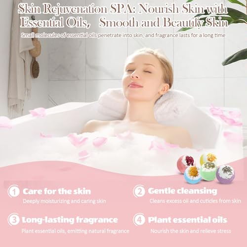 Bath Bombs Set for Women, 20 PCS Natural Argan Oil & Organic Oil Dry Skin Moisturize, 5 Different Scents, Perfect for Bubble Spa Bath, Ideal Gifts for Women, Girls, Wife, Mother