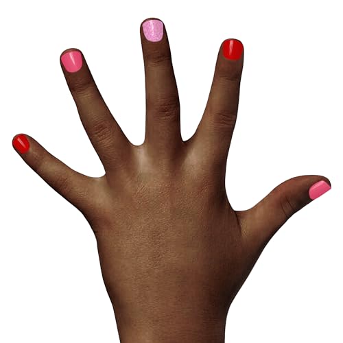 Piggy Paint | 100% Non-Toxic Girls Nail Polish | Safe, Cruelty-free, Vegan, & Low Odor for Kids | All the Heart Eyes (3 Polish + Nail Art Gift Set)