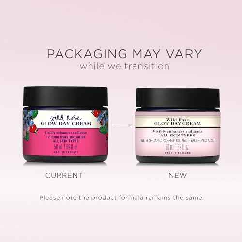 Neal's Yard Wild Rose Glow Day Cream, Hydrating & Revitalizing with Hyaluronic Acid, Moisturizes, Smooths & Plumps, 50 mL