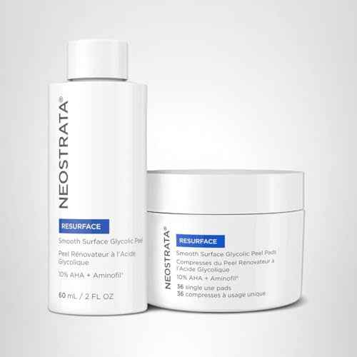 NEOSTRATA Smooth Surface Glycolic At-Home Chemical Peel High-strength Exfoliating Treatment Fragrance-Free, Oil-Free, 2 fl. oz.