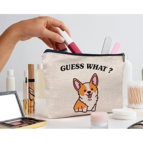 IWXYI Corgi Dog Make up Bag,Corgi Gifts For Corgi Lovers,Cute Corgi Make up Bag,Corgi Gifts