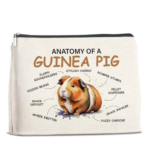 Funny Guinea Pig Gift Makeup Bag Gifts for Guinea Pig Lover Christmas Cosmetic Bag Zipper Makeup Pouch