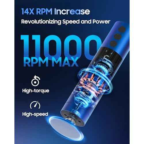 11000 RPM Rechargeable Electric Foot Callus Remover with 2Glass Sander Discs - Cordless Foot Scrubber,Professional Pedicure Tool for Dead Skin and Calluses,Electric Foot File - Blue