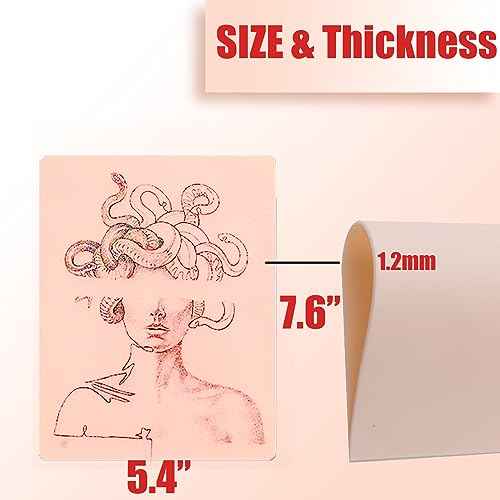 SOTICA 15PCS Tattoo Practice Skin, Tattoo Fake Practice Skins Double-Sided Tattoo Skin Practice Eyebrow Tattoo Lip Practice Skin 7.6¡±¡¿5.4¡± Fake Skin for Tattoo Artist Tattooing