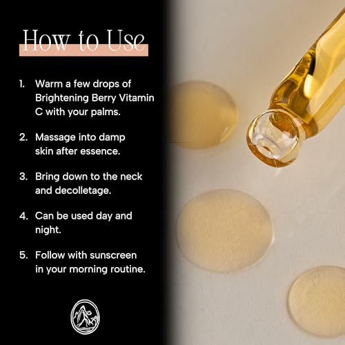 Mount Lai Vitamin C Facial Oil - Goji Berry Face Oil with Rosehip & Sea Buckthorn for Radiant Skin, Dark Spots & Luminous Glow, 30mL