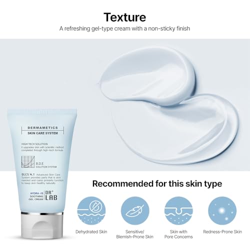 Hydra-15 Soothing Gel Cream 2.03 fl oz /60ml Moisturizing Deep Hydrating Elasticity for Dry and Sensitive Skin with Hyaluronic Acid Korean Skincare