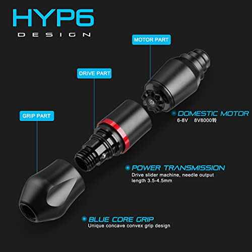 Tattoo Kit-HAWINK Wireless Rotary Tattoo Gun Machine with Wireless Tattoo Power Supply LCD digital 3.7V Lithium Battery 1600mAh Tattoo Battery 1Pcs 7 inks HWP6KITP155-1