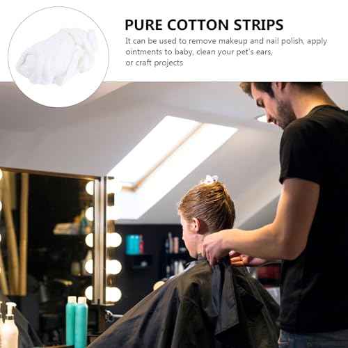 Uonlytech Pure Cotton Perm Strips 12.99X9.84X2.75 Inches Absorbent Salon Cotton Rolls for Makeup Removal Nail Polish and Hair Treatment