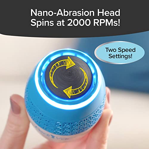 As Seen On TV Electric Callus Remover + Built-In Vacuum Sucks Up Shavings,Gently Removes Calluses & Dry Skin in Seconds, Mess-Free, Spins at 2000 RPMs, LED Light, 2 Speed Settings, 3.5"x 2.5"