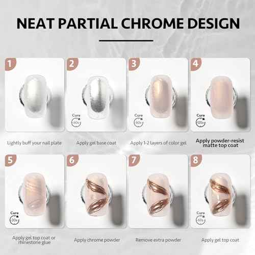 GAOY Matte Gel Top Coat, 16ml Powder-Resist Matte Finish for Detail Chrome Powder Painting Long Lasting UV Gel Nail Art DIY