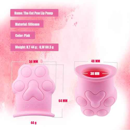 Lip Plumper Device Cute Pink Cat Paw Soft Lip Plumping Quickly Natural Pout Mouth Plumping Tool Beauty Pump Sexy Lip Bigger Mouth Lips Enhancer Lip Plumper Tool
