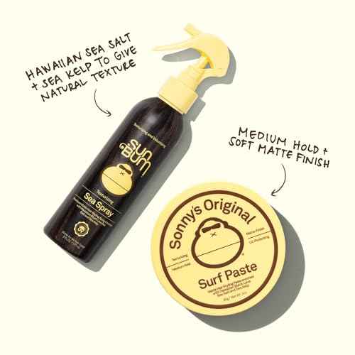 Sun Bum Sea Spray | Texturizing and Volumizing Sea Salt Spray | UV Protection With a Matte Finish | Medium Hold | For All Hair Types | 6 FL OZ Bottle