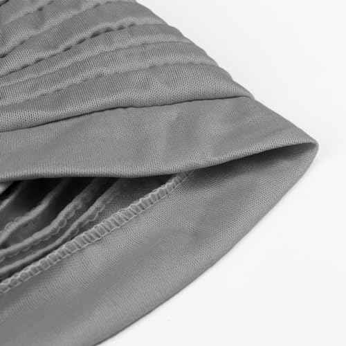 Stretchy Polyester Turbans for Women Knot Chemo Cap for Cancer Pleated Headwear Beanie Twisted Head Wrap Hair Loss Hat