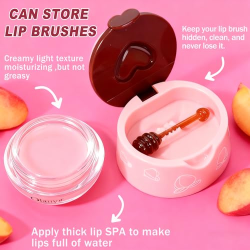 10 PCS Bee Lip Balm Honey Pot, Strawberry,Coconut,Watermelon,Cherry,Mint,Aloe,Grape & Peach, Honey Lip Balm Bulk, Moisturizing Sleep Lip Mask Hydrating Prevention Dry & Cracked, Reduce Lip Lines