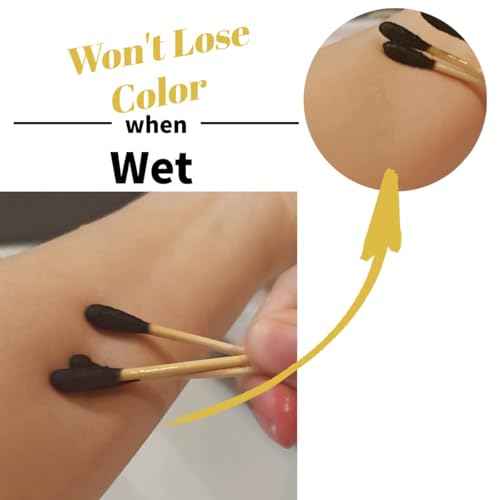 Pink Cotton Swabs 200pcs Natural Cotton Buds Biodegradable Organic Double Tips for Ear Wax Removal (200PCs,Pink)