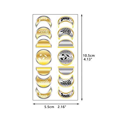 Glaryyears Metallic Gold Temporary Tattoos, 18-Pack Long-lasting Fake Tattoo Stickers, Small size Variety Pack Realistic Tattoos, Sexy Cool Design for Women Adults Girls on Face Body Hand Arm Neck