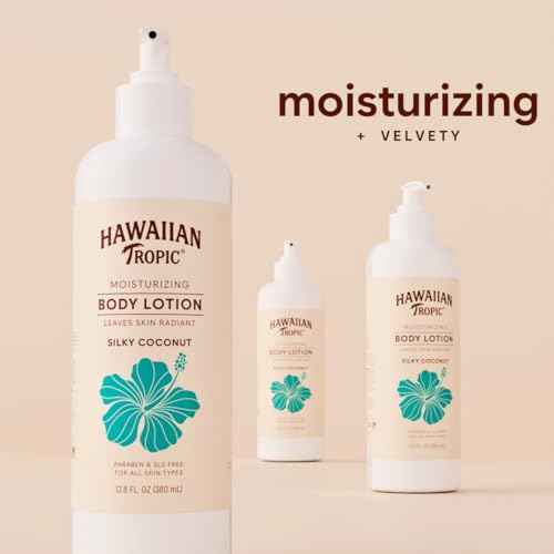 Hawaiian Tropic Moisturizing Body Lotion 5 Pack, 380ml Bottle, Silky Coconut Scent, SLS Free, Paraben Free, for Hotel Amenities, Travel Size, Vacation Rental Supplies, Airbnb Essentials