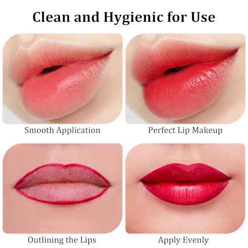 COCIDE 700Pcs Disposable Lip Brush? Lip Applicators Makeup Applicators Lipstick Brush Makeup Brushes & Tools Lip Wands Makeup Artist Kit Essentials Beauty Tools (Black, 700Pcs)