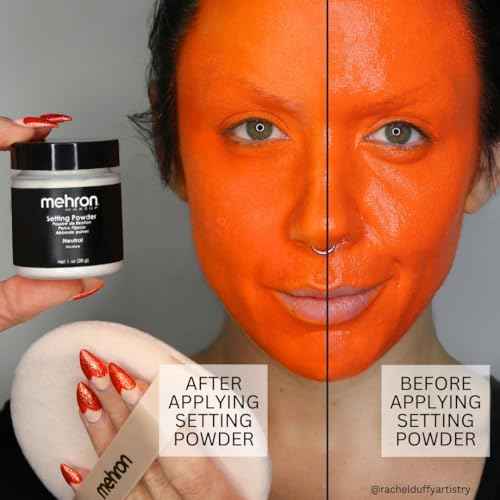 Mehron Makeup Setting Powder | Loose Powder Makeup | Perfect for Halloween 1 oz (28 g) (Neutral)