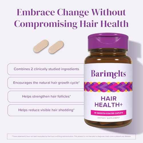 Barimelts Hair Health+ ? Helps Reduce Hair Thinning for GLP-1 Users or Bariatric Patients ? Hair Growth Supplement with Clinically Studied AnaGain¢â Nu and Keratin ? 1-Month Supply