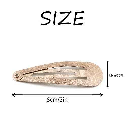 KWONG Dofash 5CM/2IN Metal Snap Hair Clips for Women & Girls, 12 Count/Caramel Blonde