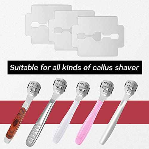 50 Pieces Callus Shaver Replacement Blades Corn Plane Stainless Steel Blades for Removing Callus Foot Care and Pedicure Tools