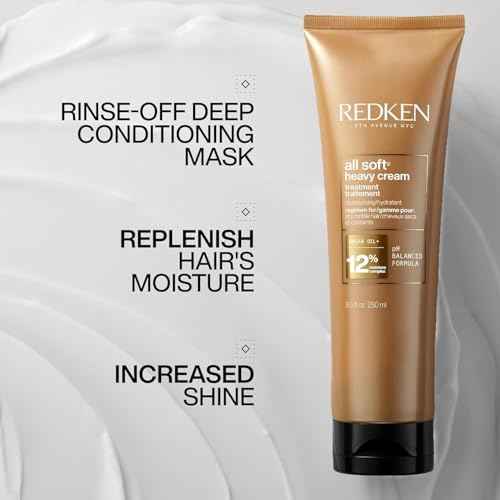 Redken All Soft Heavy Cream Mask Treatment- Moisturizing Deep Conditioner Treatment For Dry Hair, Softens and Smooths Hair, With Argan Oil