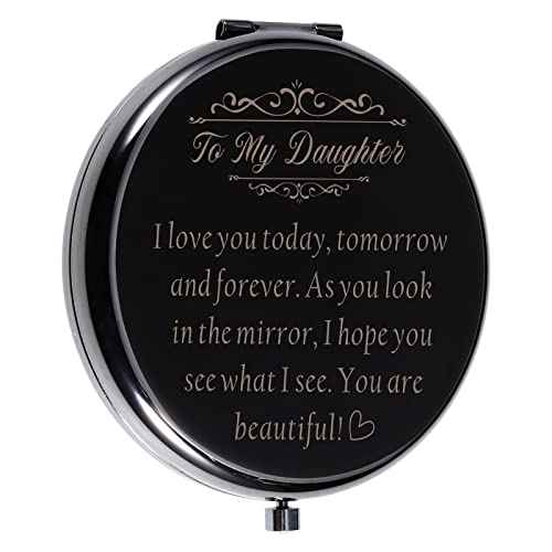 Off to College Gifts Back to School Supplies to My Girl Gifts Compact Mirror 8th Grade Graduation Gifts for Teen Girls Daughter Granddaughter Christmas Birthday Gifts for Daughter