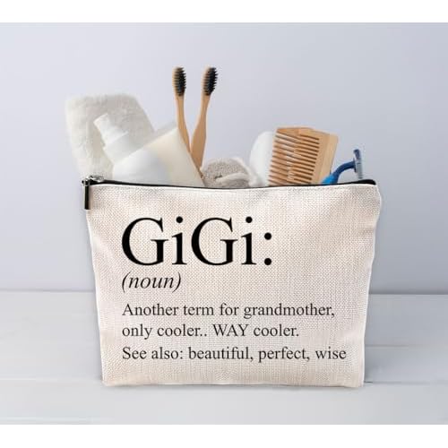 Sufamb Gigi Gifts for Grandma,Grandma Makeup Bag,Gigi Gifts,Gigi Mother's Day Gifts,Grandma Gifts,Grandma Gifts from Grandchildren,Grandma Birthday Gifts,Gigi Small Cosmetic Makeup Bag for Purse