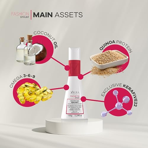 YBERA PARIS Fashion Stylist Cream | Keratin Hair Straightening Treatment | Smooth System | Extreme Shining Hair | Color Safe | Enhanced with Omega | 5.2 FL Oz