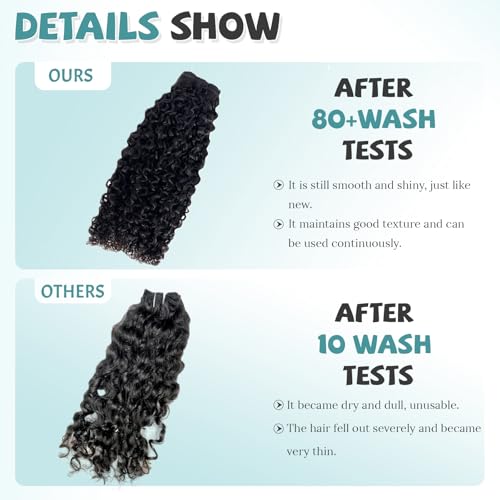 Curly Human Hair Bundles 28 Inch Soft and Thick Wet and Wavy 15A 100% Unprocessed Burmese Curly Human Hair Weaves for Black Women Water Wave 100% Pure Protein Brazilian Hair 85G