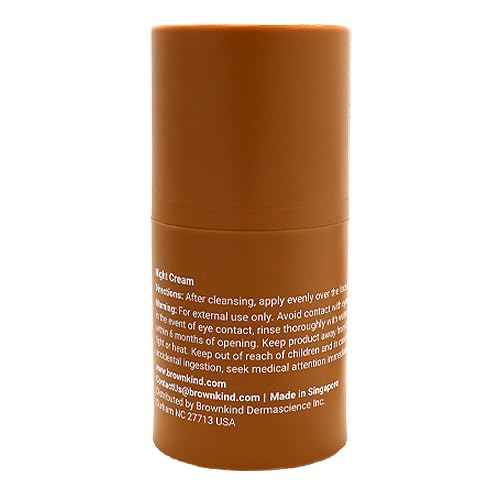 brownkind Night Cream – Restorative Overnight Moisturizer for Melanin-Rich Skin, Firms, Hydrates & Improves Texture, Dermatologist-Designed, 50ml