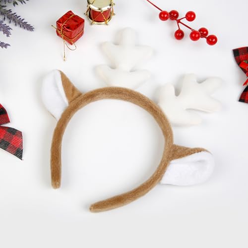 Deer Antlers Headband - Reindeer Antler Deer Ears Headbands for Women Deer Costume, Cute Christmas Headbands Accessories for Holiday Party Favors