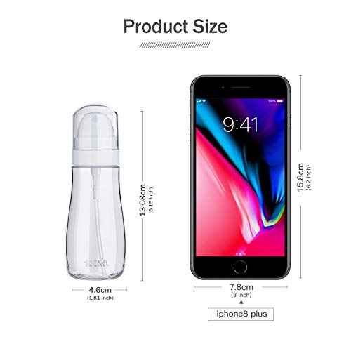 Small Spray Bottle with Fine Mist, 2 Pack 3.4oz/100ml Travel Spray Bottles for Hair and Face, Refillable Spray Bottles for Cleaning Solutions, Perfume, Liquid Cosmetics, Essential Oils TSA Approved