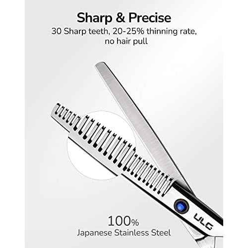 Hair Thinning Scissors ULG Professional Barber¡¯s Texturizing Teeth Shears for Hairdressing, Salon and Home Use Thinning Shears for Hair Cutting, Made of Japanese Stainless Steel, 6.5 inch