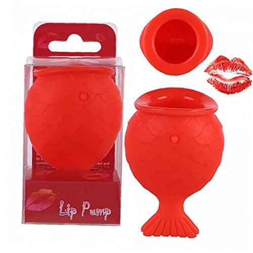 cdzhouji Lip Labler 1pc Silicone Lip Plumper Device Lip Plump Enhancement Sexy Lip Enhancer Quick Lip Plumper Treatment Bigger Mouth Lip Plumping Device Painless and Simple Beauty Tool, Red