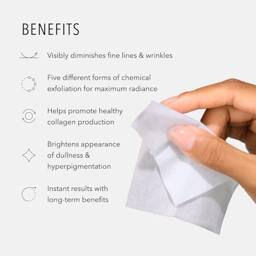 HydroPeptide 5X Power Peel, Daily Resurfacing Pads, Smooth Away Appearance of Wrinkles and Fine Lines, Better Skin, 4 Ounce