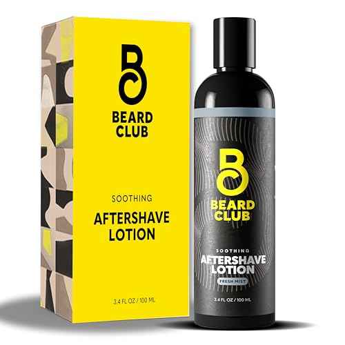 The Beard Club Aftershave for Men ? Soothing After Shave Lotion for Men with Chamomile, Tea Tree Oil & Willow Bark ? Post Shave Balm Calms Irritation, Prevents Razor Burn & Bumps - 3.4 Fl Oz - 1 Pack