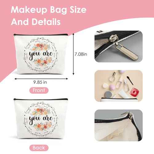 Appreciation Gifts for Mom - 5pcs Pink Box Set for Best Mother Birthday Christmas Gift for Women Thank You Present Kit with Makeup Bag Card Bracelet Keychain Candle