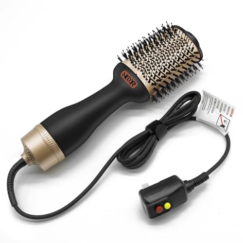 NOOR 4-in-1 Hot Hair Dryer Brush Frizz Control Blowout Hair Dryer Brush Blow Dryer Brush for Drying and Straightening Volumizing Hot Air Styler for All Hairstyles - Frizz-Free Hair in One Easy Step