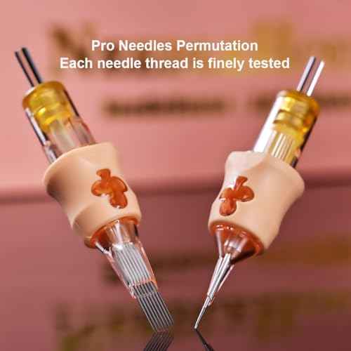 10PCS Clover Finger Ledge Tattoo Needles Cartridge, #12 Standard 11 Round Liner Professional Disposable Cartridges for Rotary Tattoo Machines (1211RL)