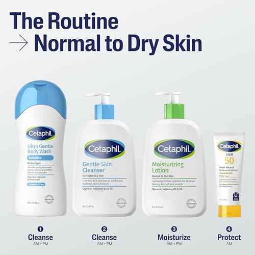 Cetaphil Face & Body Moisturizer, Hydrating Moisturizing Lotion for All Skin Types, Suitable for Sensitive Skin, NEW 20 oz, Fragrance Free, Hypoallergenic, Non-Comedogenic