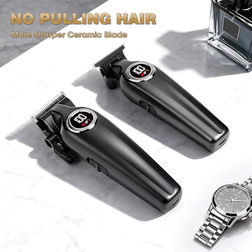 Karrte Professional Hair Clippers for Men£¬Barber Clippers and Trimmers Set£¬Electric Cordless Beards Trimmer with LED Display£¬Barber Kit and Grooming Set, Christmas Gift for Men