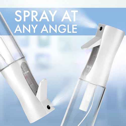 Continuous Spray Bottle for Hair Care, Hydrating Skin Care | Plant Mister or Squirt Bottle for Ironing and Cleaning, 10.1 fl oz/300 mL Clear Glass, 9.8"(H) x 2.08"(W)