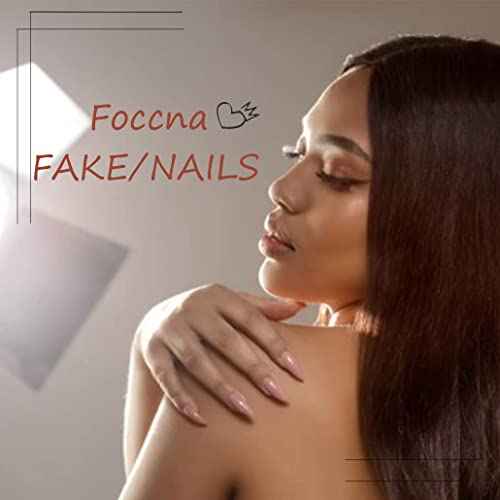 Butterfly Fake Nails, Artificail Extra Long Press on Nails, Glitter Acrylic Pink Full Cover Fake Nails with Design Nail Tips for Women&Girls, 24PCS