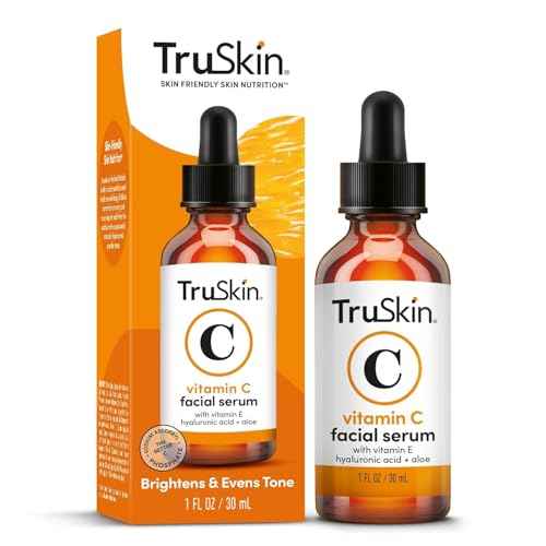 TruSkin Vitamin C Serum For Face ? Anti Aging Face Serum with Vitamin C, Hyaluronic Acid, Vitamin E ? Brightening Formula ? Improve Appearance of Dark Spots, Tone, Fine Lines & Wrinkles, 1 Fl Oz