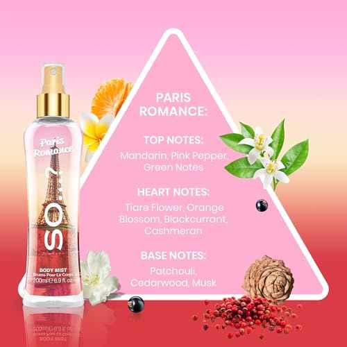 So...? Paris Romance Body Mist for Women - 6.9 oz Body Mist - Pack of 3
