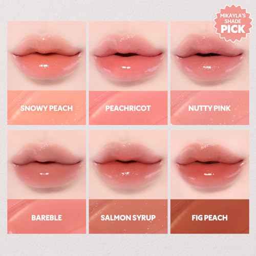 TIRTIR [*Mini Size Waterism Tinted Lip Gloss #25 Nutty Pink, 0.06 Fl Oz ? Kiss Ready Lipgloss, 12H Long Lasting Non Sticky Natural Tinted Glow Korean Multiuse Cheek and Lip Tint for Women gift